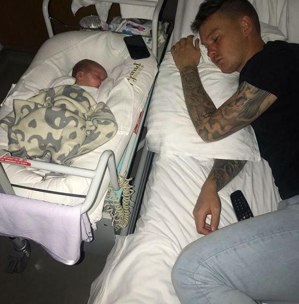  Lillie shared a sweet snap of Josh snapping beside their little one