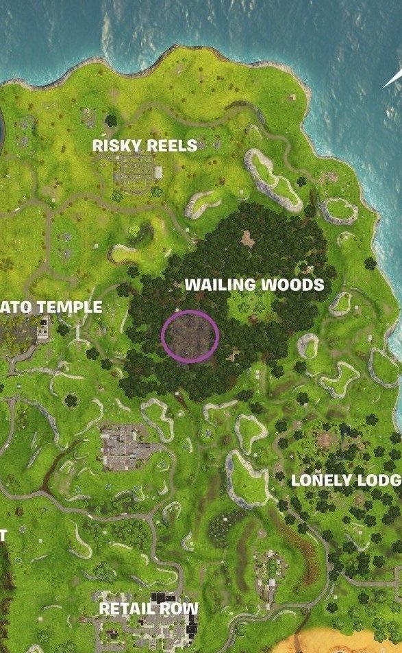  This cabin can be located on the northeast part of Wailing Woods