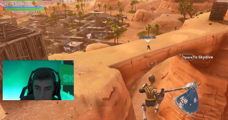  From his partner's viewpoint, Nate appeared to be dying on the bridge while he thought he was gliding safely to the ground