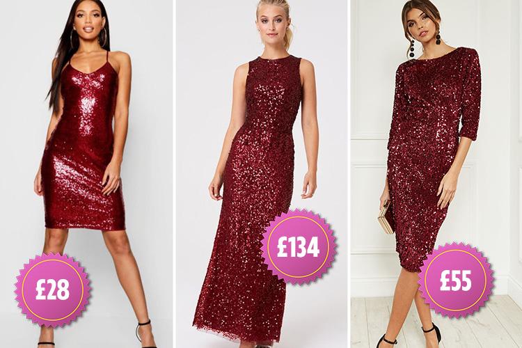  A red sparkly dress could be perfect for your Christmas party