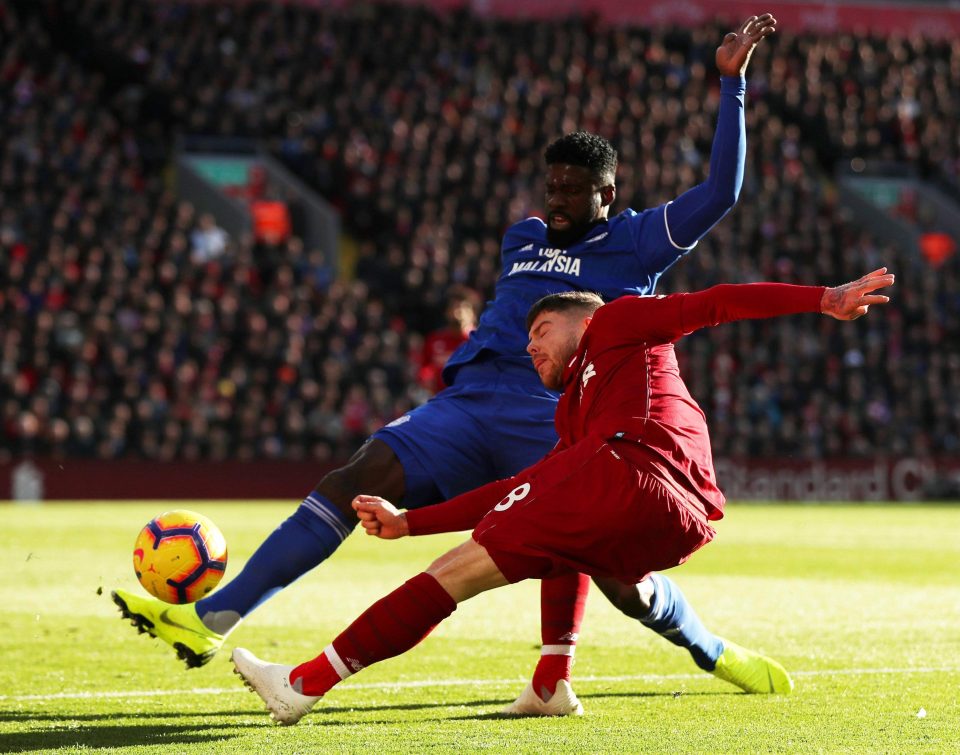 Liverpool left-back Alberto Moreno enjoyed a rare first-team outing this this season in the 4-1 Premier League win over strugglers Cardiff on October 27