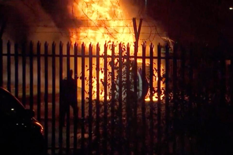 Kasper Schmeichel charged towards the blaze in a bid to save lives