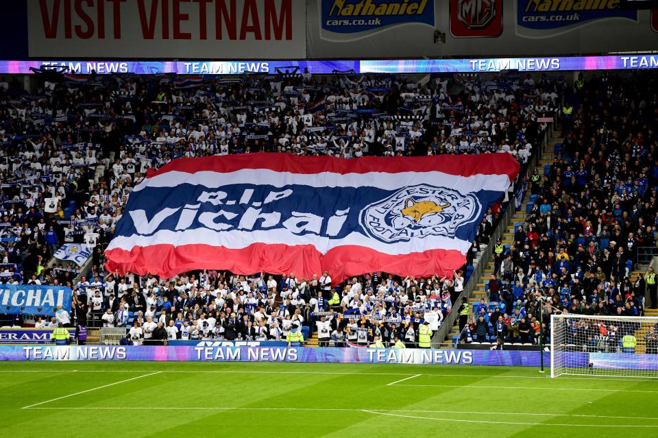  Leicester paid tribute to owner Vichai Srivaddhanaprabha away at Cardiff on Saturday
