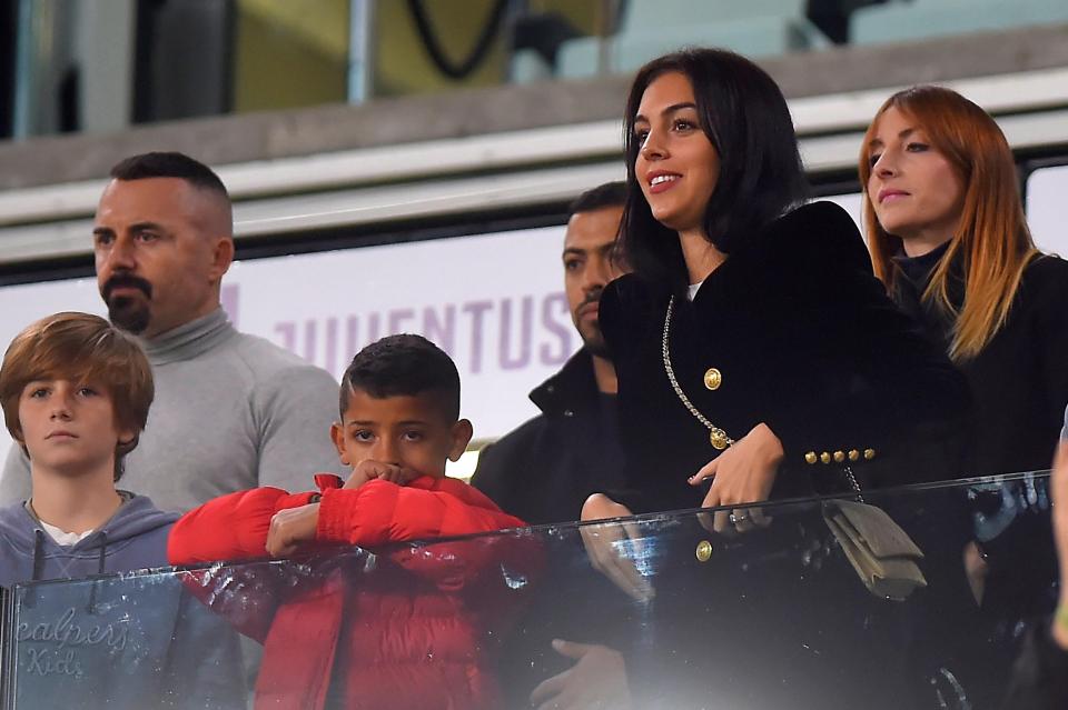  Cristiano Jr and girfriend Georgina Rodriguez watched in the crowd