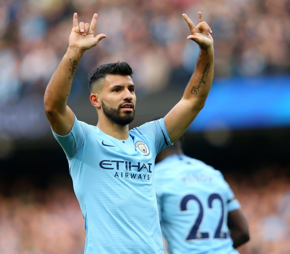 Sergio Aguero scored his 150th goal in the rout as Southampton were put to the sword