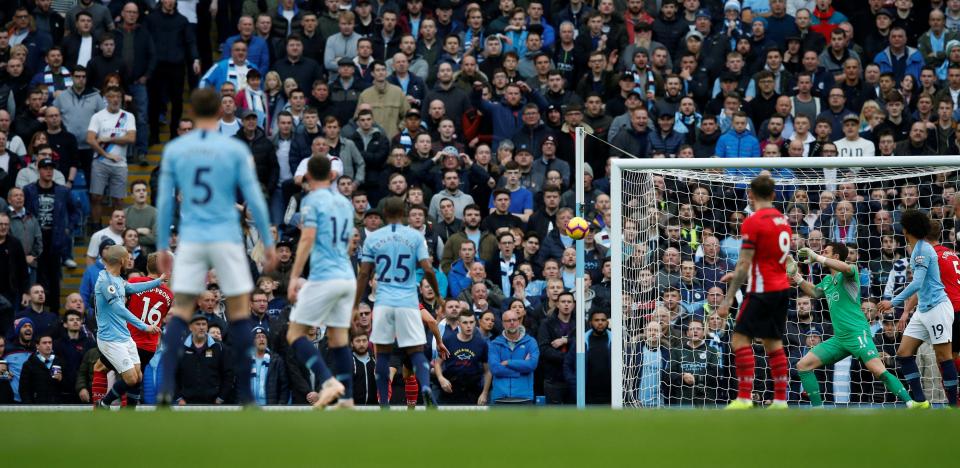 David Silva's rocket put the champions firmly in the driving seat at 3-0