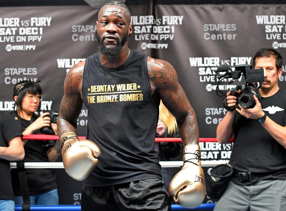  Yank Deontay Wilder spoke to the media at an open-workout