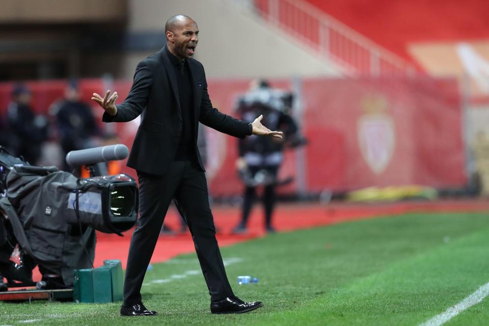 Thierry Henry is finding it tough on the touchline and is second-bottom of the league in France
