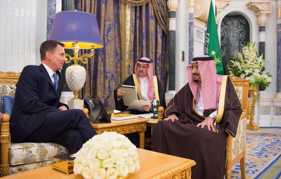 Jeremy Hunt has flown to Saudi Arabi in a tricky diplomatic trip to talk to the Crown Prince about the Khashoggi murder