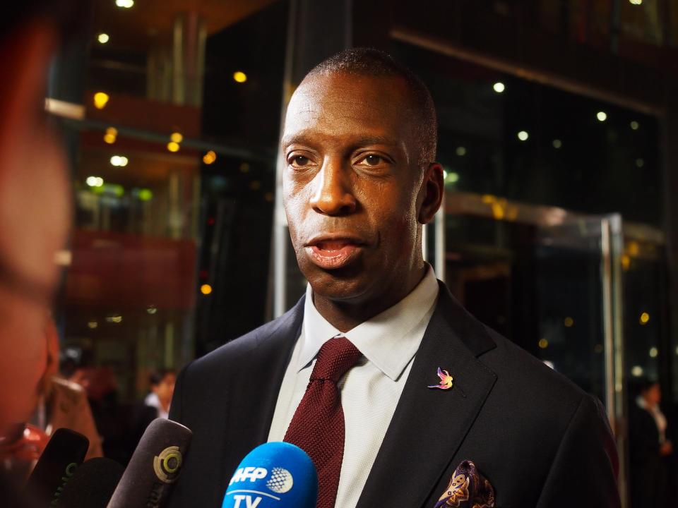 Michael Johnson has opened up in his first interview since his shock stroke