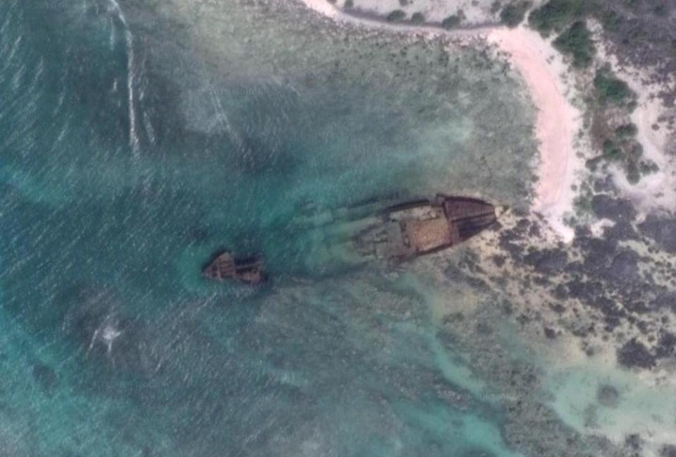  The shipwreck is still able to be viewed by satellite