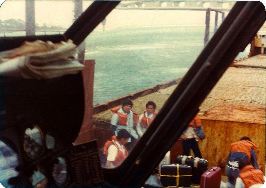  The petrified crew desperately sent out a distress call for weapons to be delivered to them
