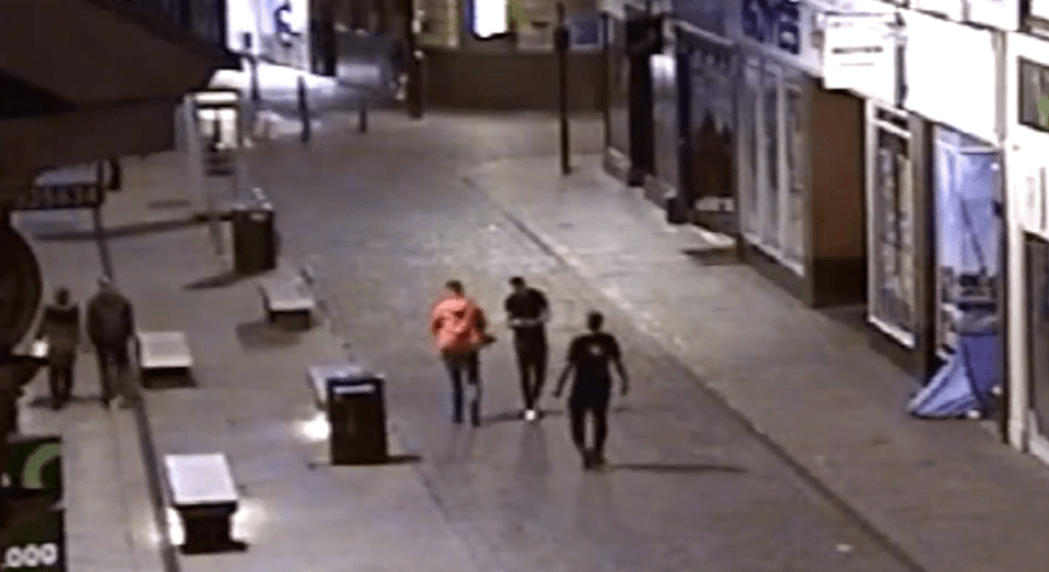  The men were caught on CCTV drunkenly ambling through Hull