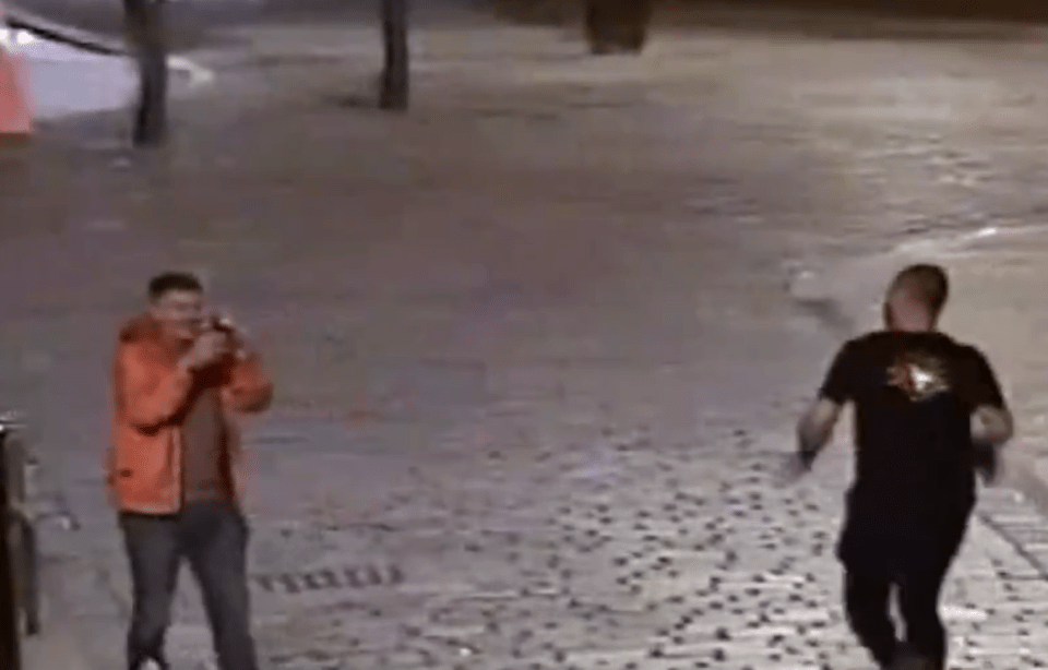  His mate records the incident while grinning from ear to ear