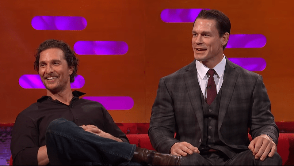 He appeared alongside wrestling legend John Cena on The Graham Norton Show