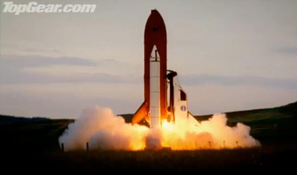  THREE WHEELER TO SPACE (2008): The lads tried to blast a Reliant Robin into orbit. The three-wheeler took off safely but later crashed.