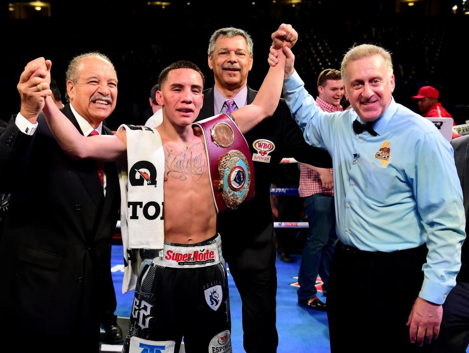  Valdez, who beat Scott Quigg this year, owns the WBO title