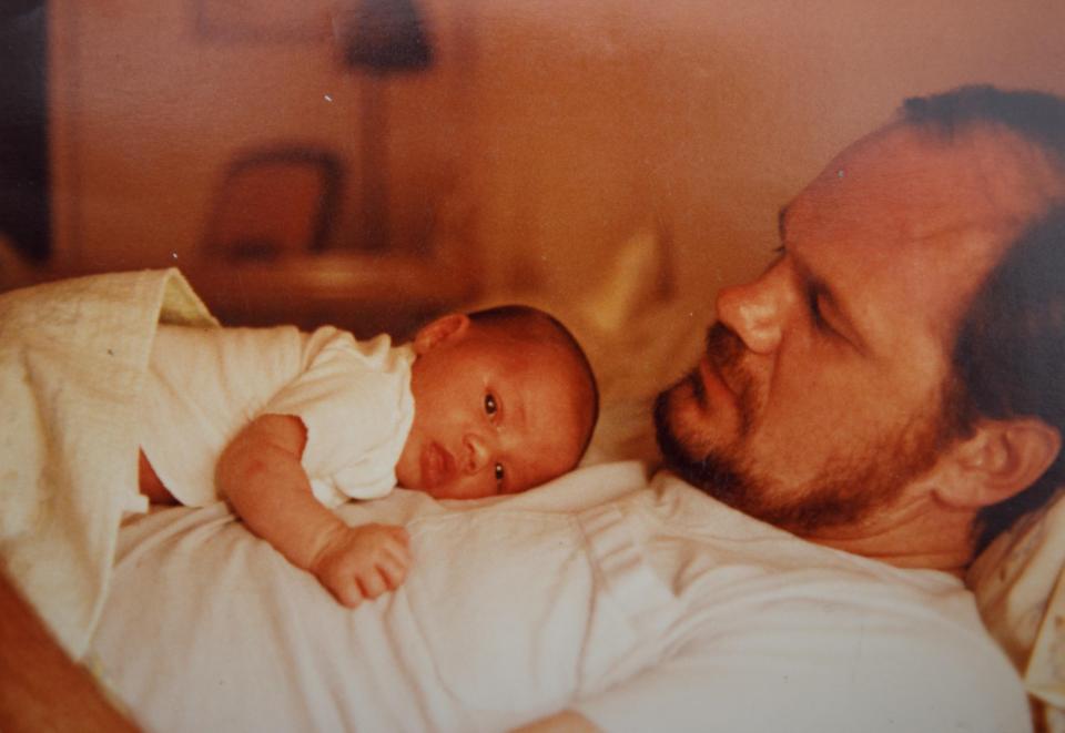 Thomas, pictured with Meghan as a baby, said he knew his daughter would make a great mum