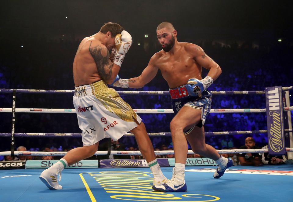  Usyk defended his world titles against Bellew in November