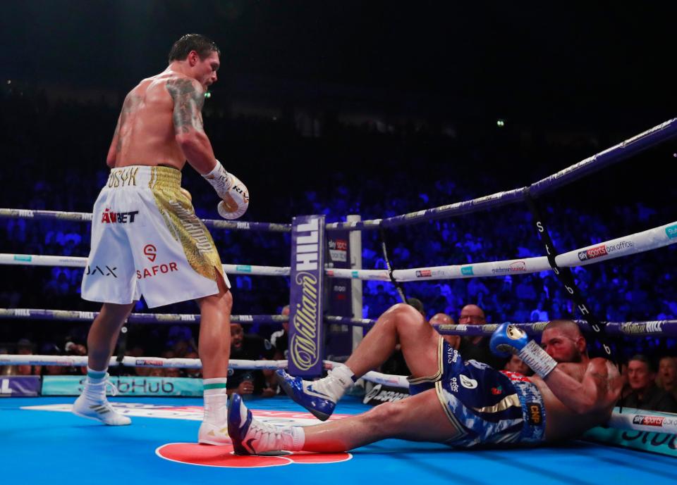  It was the first time Usyk defended all his world titles