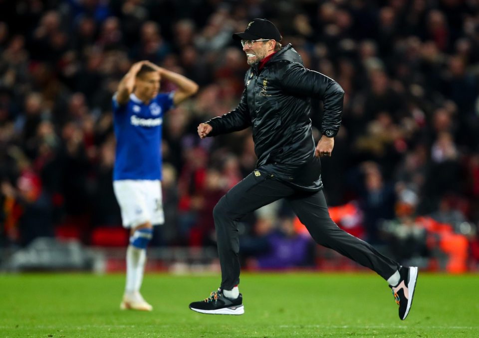 Klopp could not contain his excitement and ran onto the pitch