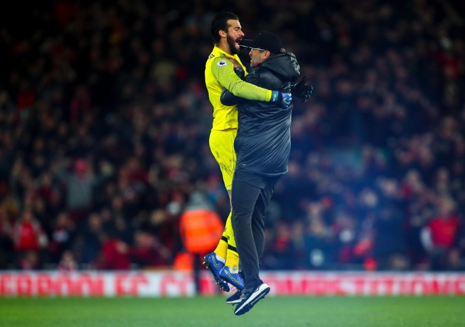 Alisson took a free kick to ensure all of Klopp's men were forward in the dying seconds and his quick thinking paid off