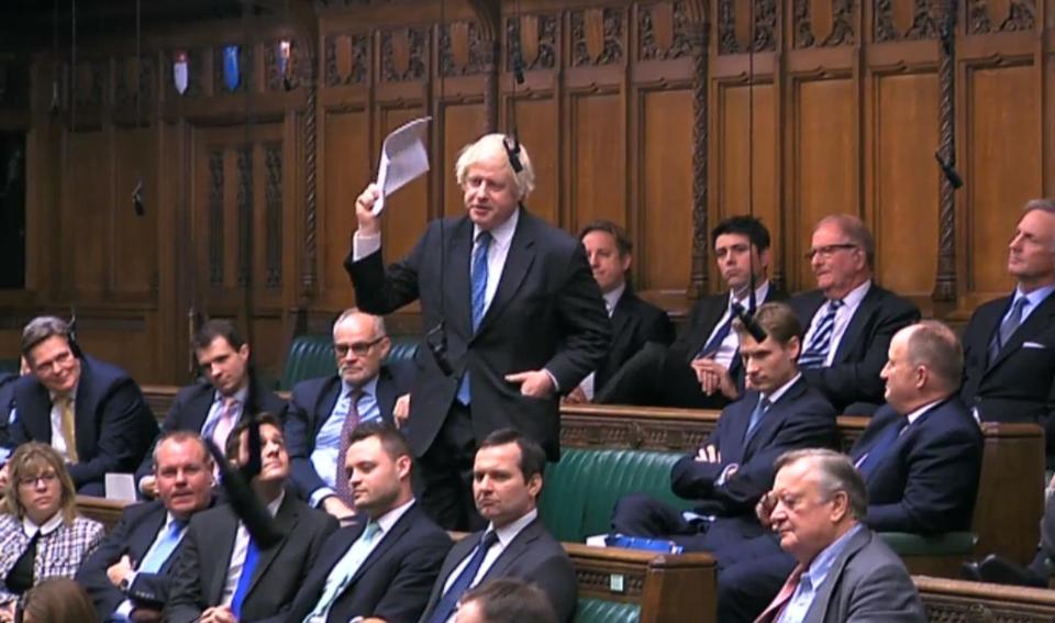  The former foreign secretary was the first backbencher invited to comment on the vote