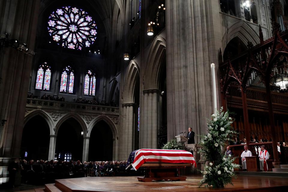  The state funeral was held in the National Cathedral in Washington