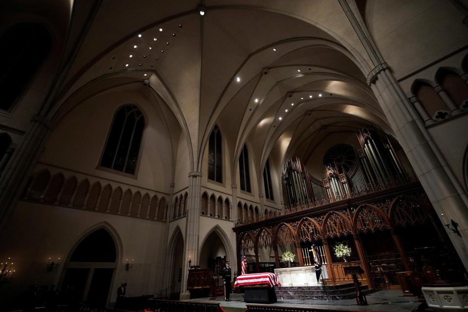  The 41st President of the United States will be laid to rest after a service at the church later today