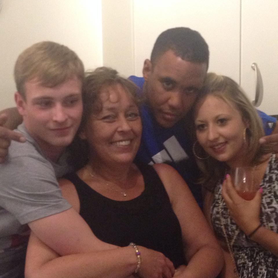  Debbie - here with son Ashley and her other son Connor (left)