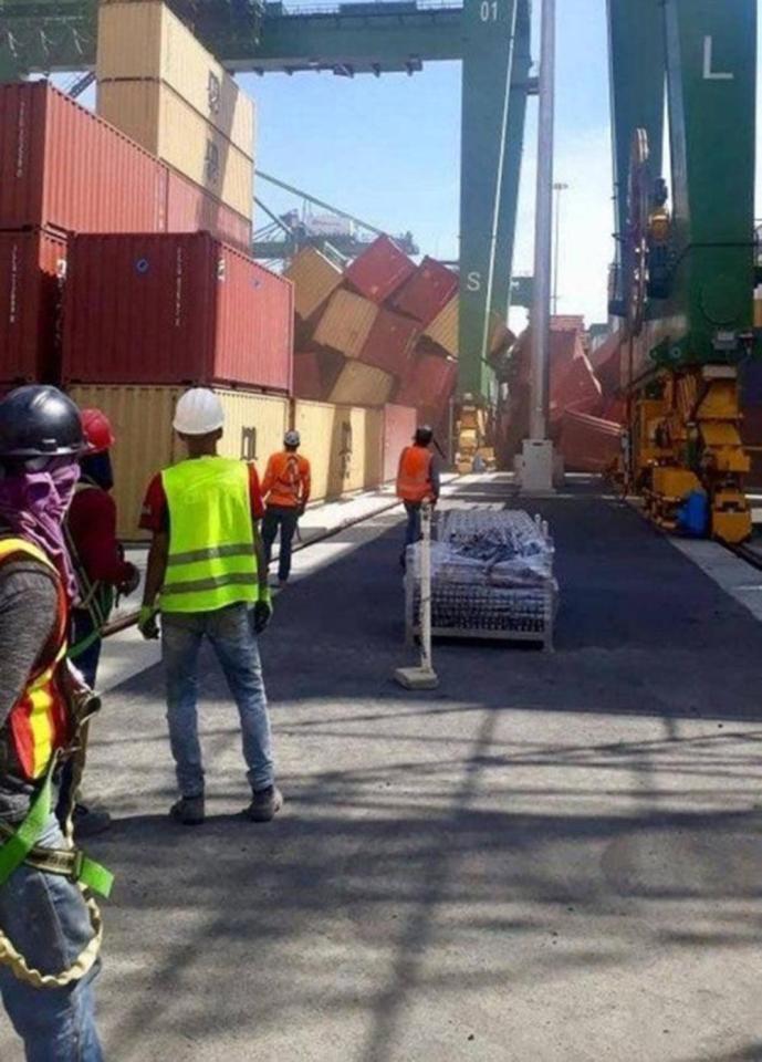  The crane operator decided today would be a fine day to practice his Tetris skills