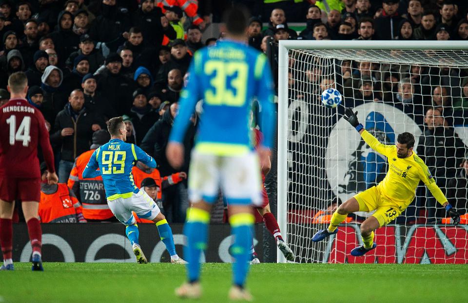 He made a stunning save in injury time last night to send Liverpool into the Champions League knockout stages
