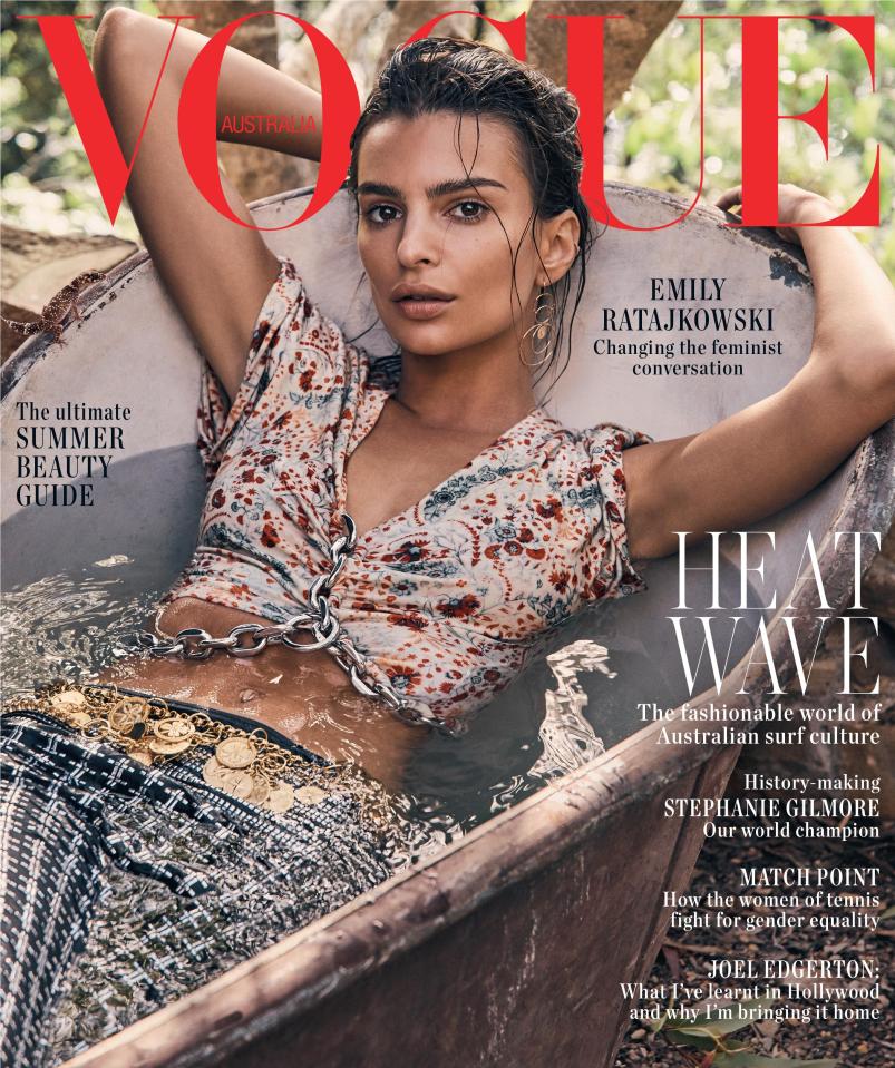  Emily gracing the cover of Vogue magazine in Australia