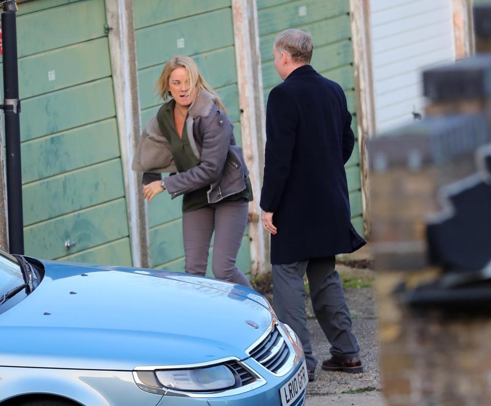  The furious businesswoman tries to aid her son's getaway