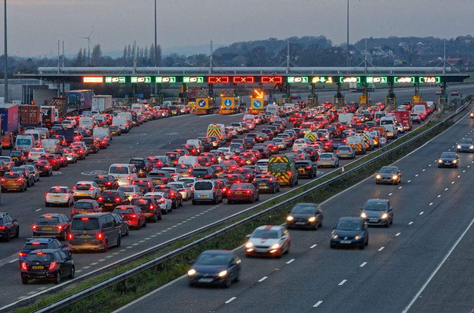  No more waiting: until now, motorists have been used to long queues at the Severn Bridge tolls