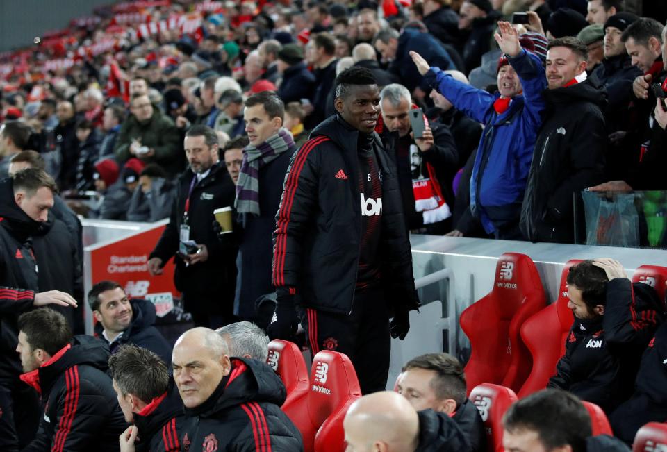 Pogba's Man Utd future is up in the air after being left on the bench against Liverpool