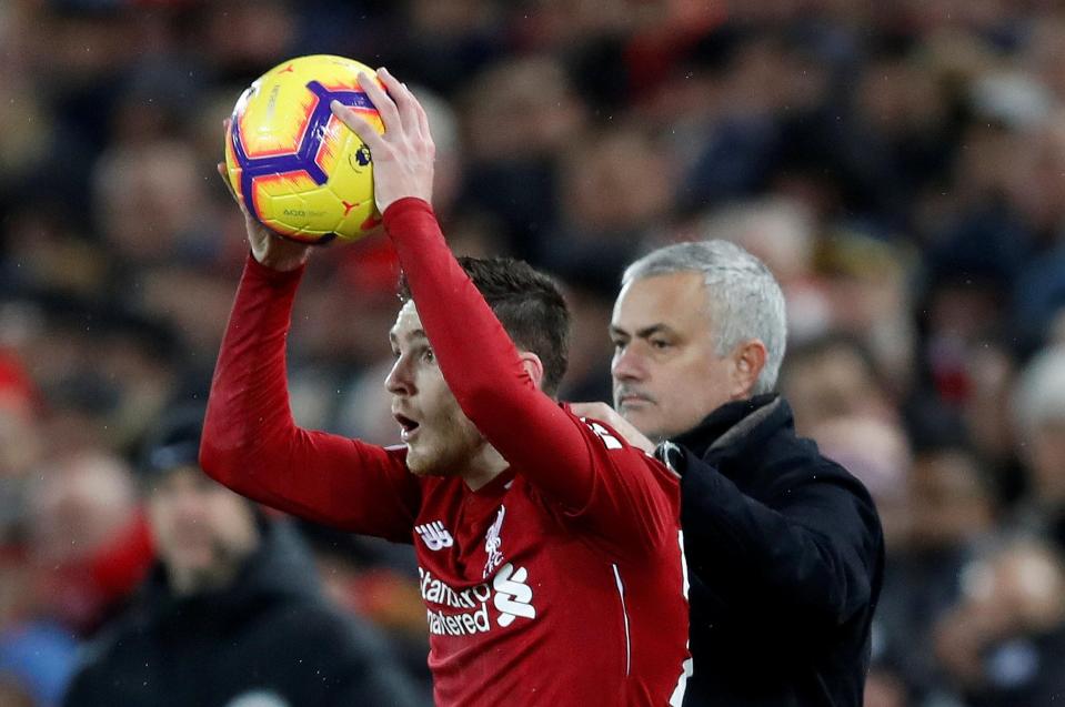 Mourinho said Robertson's energy left him breathless 