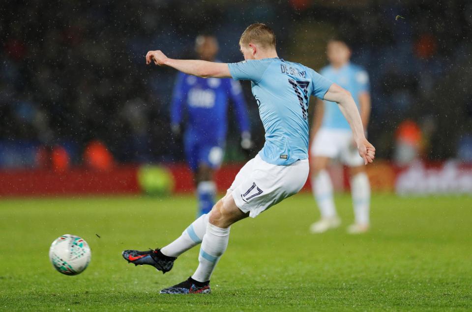 Kevin De Bruyne struck with just 14 minutes on the clock to fire Manchester City in front