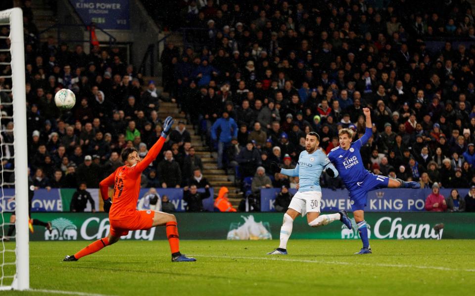 Marc Albrighton fired the hosts level with an emphatic finish