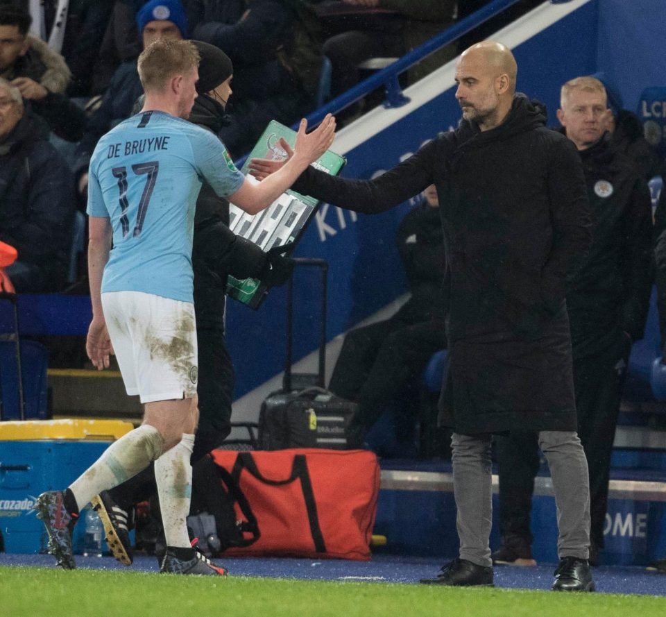 De Bruyne made his first start for six weeks and lasted 71 minutes before coming off for Ilkay Gundogan