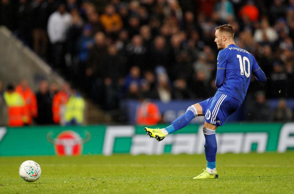 James Maddison's effort was far too weak and gave Aro Muric an easy save