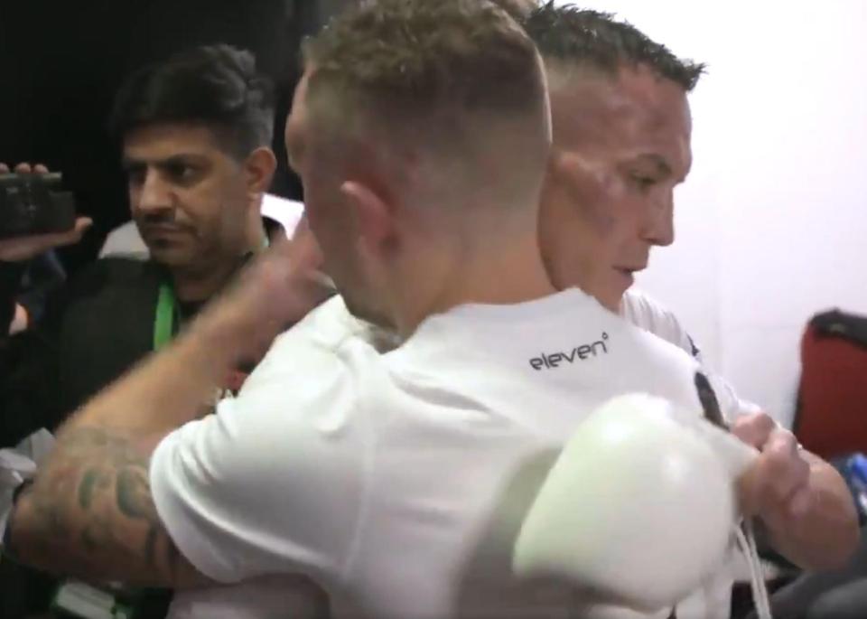  The pair shared a classy moment outside of the ring
