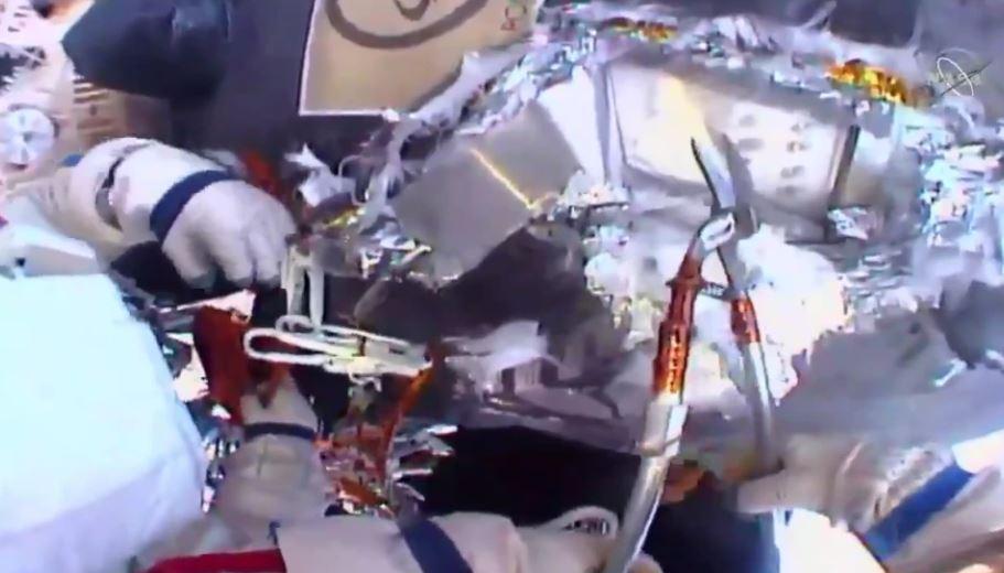  Cosmonauts used sheers to tear pieces of the spacecraft off to bring back to Earth for further investigation