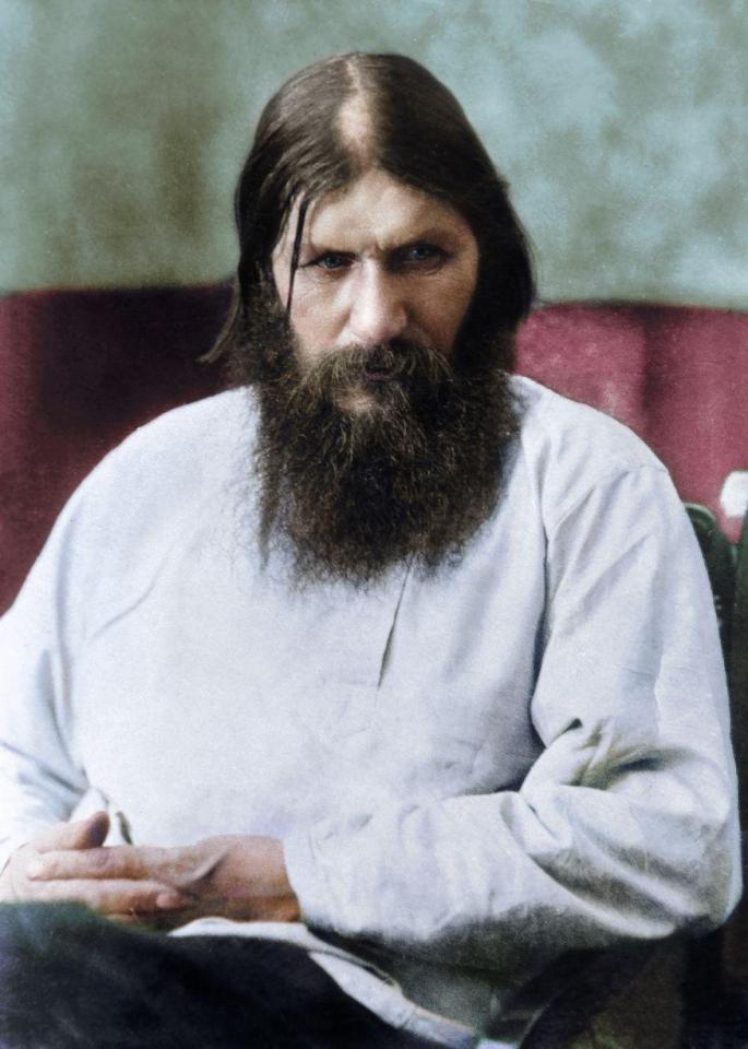 The Mad Monk himself Grigori Rasputin is brought to life in this colourised rendition of a snap of the man who went from wandering mystic to the confidant of the Russian royal family