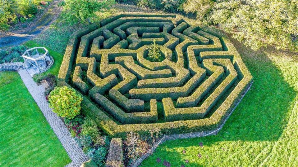  The 26-metre maze was designed by the owner of the home