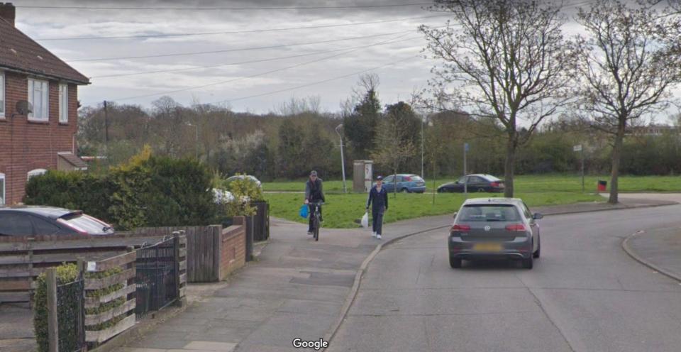  The pair can be seen clocking the camera car from a few yards away as it approached