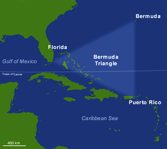  The object was spotted in an area located just outside the Bermuda Triangle