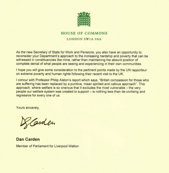  He wrote to Amber Rudd to ask her to step in urgently