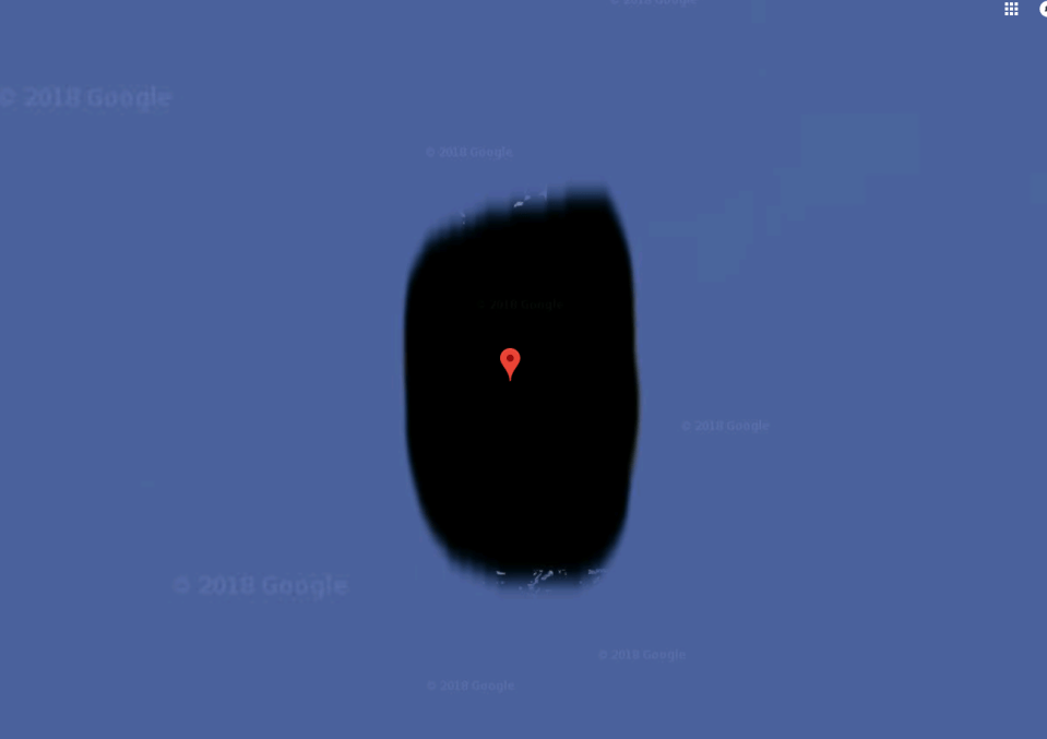  A strange black smudge appears over Russia's Jeanette Island on Google Maps