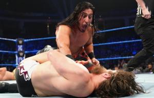 Mustafa Ali inadvertently caught him with a knee to the face before pinning the WWE champ